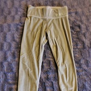 Victoria Secret PINK Green Velvet Leggings